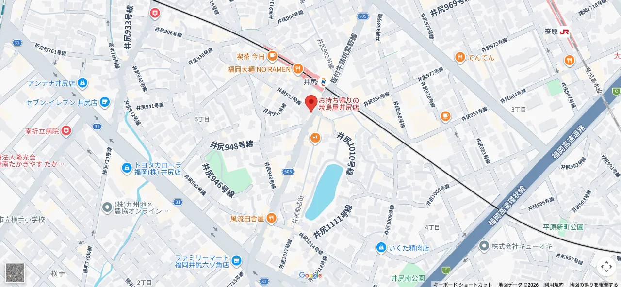 井尻店周辺の地図