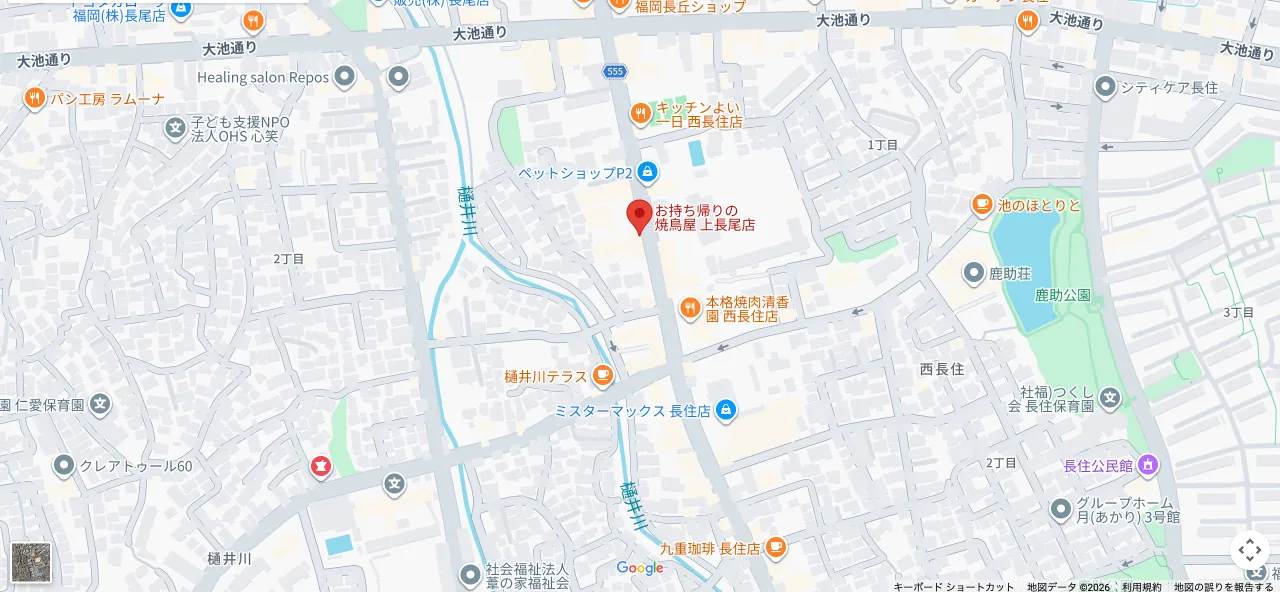 上長尾店周辺の地図